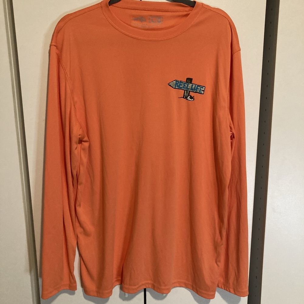 Reel Life Long Sleeve, Size Large, Camellia Color, 100% Polyester, Lightweight